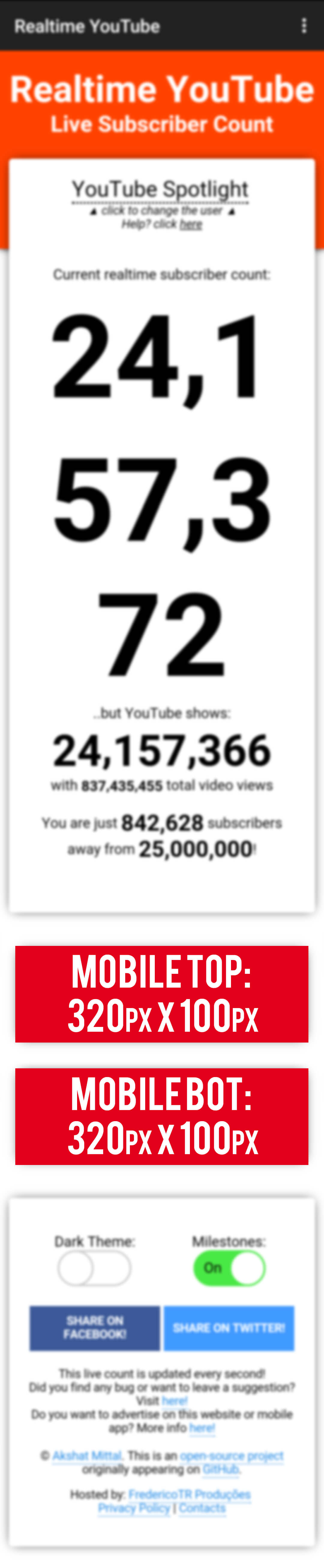 Realtime Live YouTube Subscriber Count Realtime Live YouTube Subscriber Count